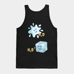 H2O and H2O CUBE chemistry pun Tank Top